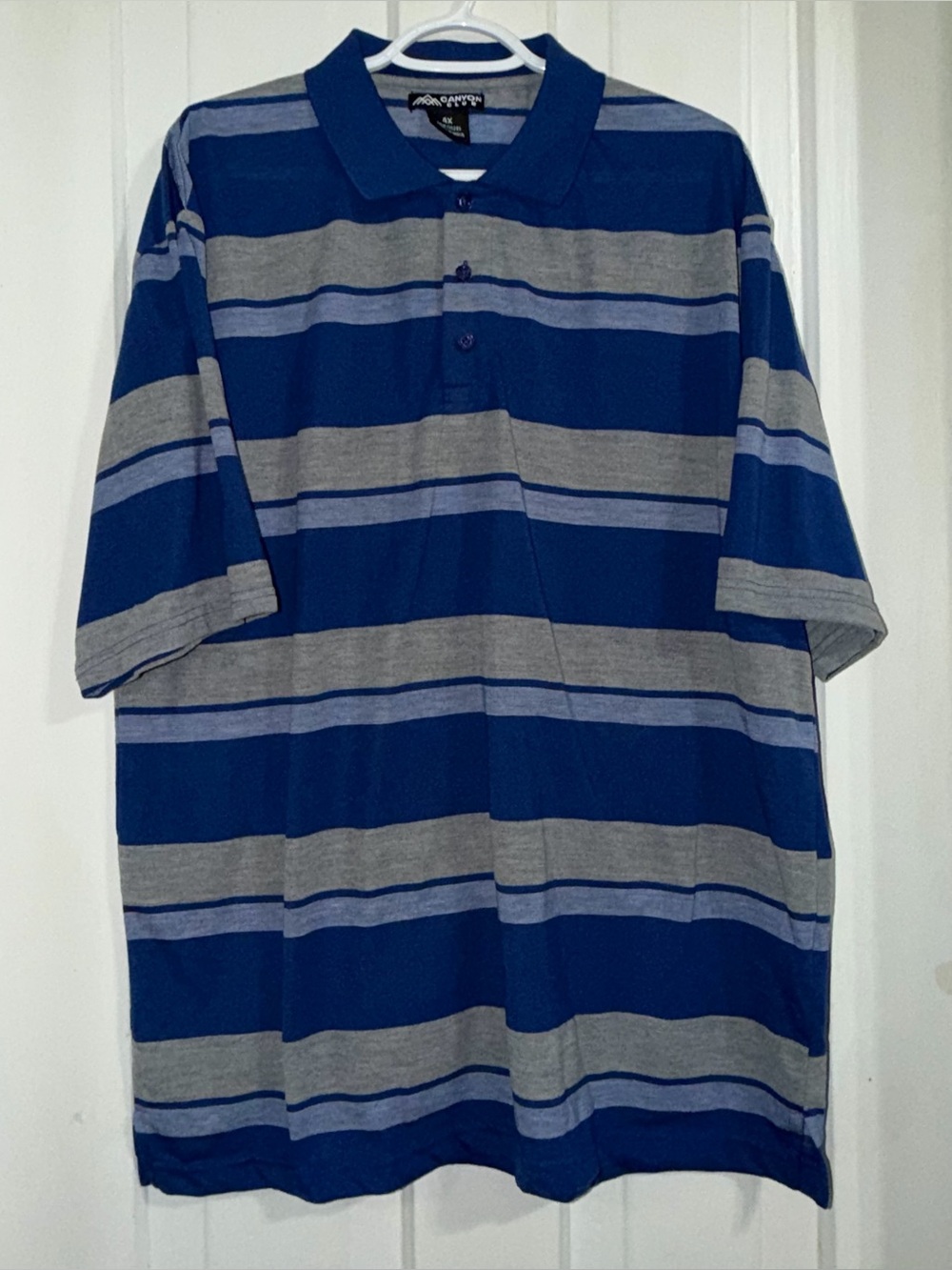 Men's big and tall 4X shirt Striped Polo Shirt canyon club